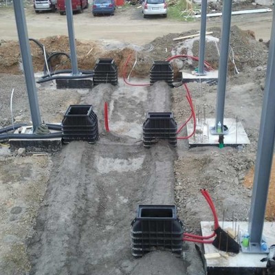 Stromversorgungsnetz für Gebäude in Skoda Auto